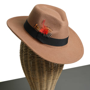 Chokore Chokore Cowboy Hat with Feather Details (Khaki) Chokore Cowboy Hat with Feather Details (Khaki) 