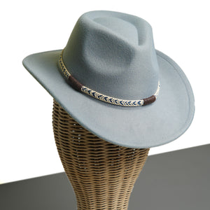 Chokore Chokore Cowboy Hat with Braided Thread Belt (Light Gray) Chokore Cowboy Hat with Braided Thread Belt (Light Gray) 