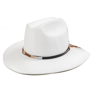 Chokore Chokore Cowboy Hat with Shell Belt (White) Chokore Cowboy Hat with Shell Belt (White) 