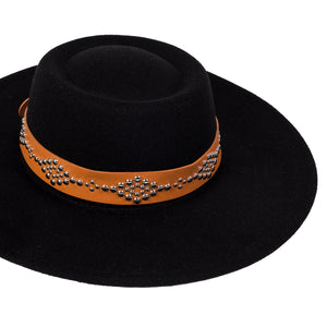 Chokore Chokore Rivet Belt Fedora Hat (Black) Chokore Rivet Belt Fedora Hat (Black) 