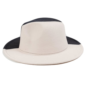 Chokore Chokore Half and Half Fedora Hat (Black & White) Chokore Half and Half Fedora Hat (Black & White) 