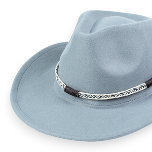 Chokore Chokore Cowboy Hat with Braided Thread Belt (Light Gray) Chokore Cowboy Hat with Braided Thread Belt (Light Gray) 