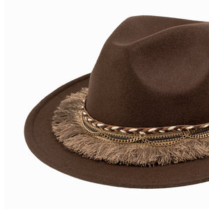 Chokore Chokore Boho Style Fedora Hat (Chocolate Brown) Chokore Boho Style Fedora Hat (Chocolate Brown) 