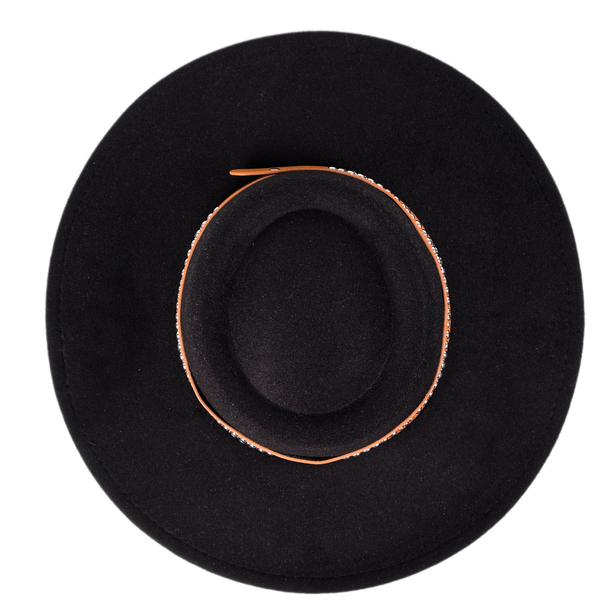 Chokore Rivet Belt Fedora Hat (Black)