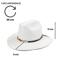 Chokore Chokore Cowboy Hat with Shell Belt (White)