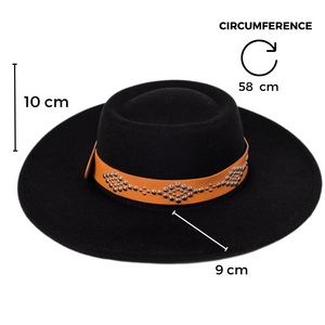 Chokore Chokore Rivet Belt Fedora Hat (Black) Chokore Rivet Belt Fedora Hat (Black) 