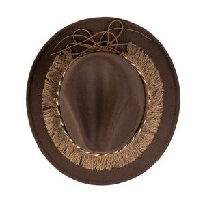 Chokore Chokore Boho Style Fedora Hat (Chocolate Brown) Chokore Boho Style Fedora Hat (Chocolate Brown) 