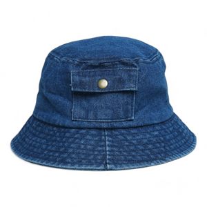 Chokore Chokore Denim Pocket-style Bucket Hat (Dark Blue) Chokore Denim Pocket-style Bucket Hat (Dark Blue) 