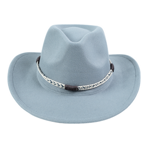 Chokore Chokore Cowboy Hat with Braided Thread Belt (Light Gray) Chokore Cowboy Hat with Braided Thread Belt (Light Gray) 