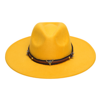 Chokore Chokore American Cowhead Fedora Hat (Yellow)