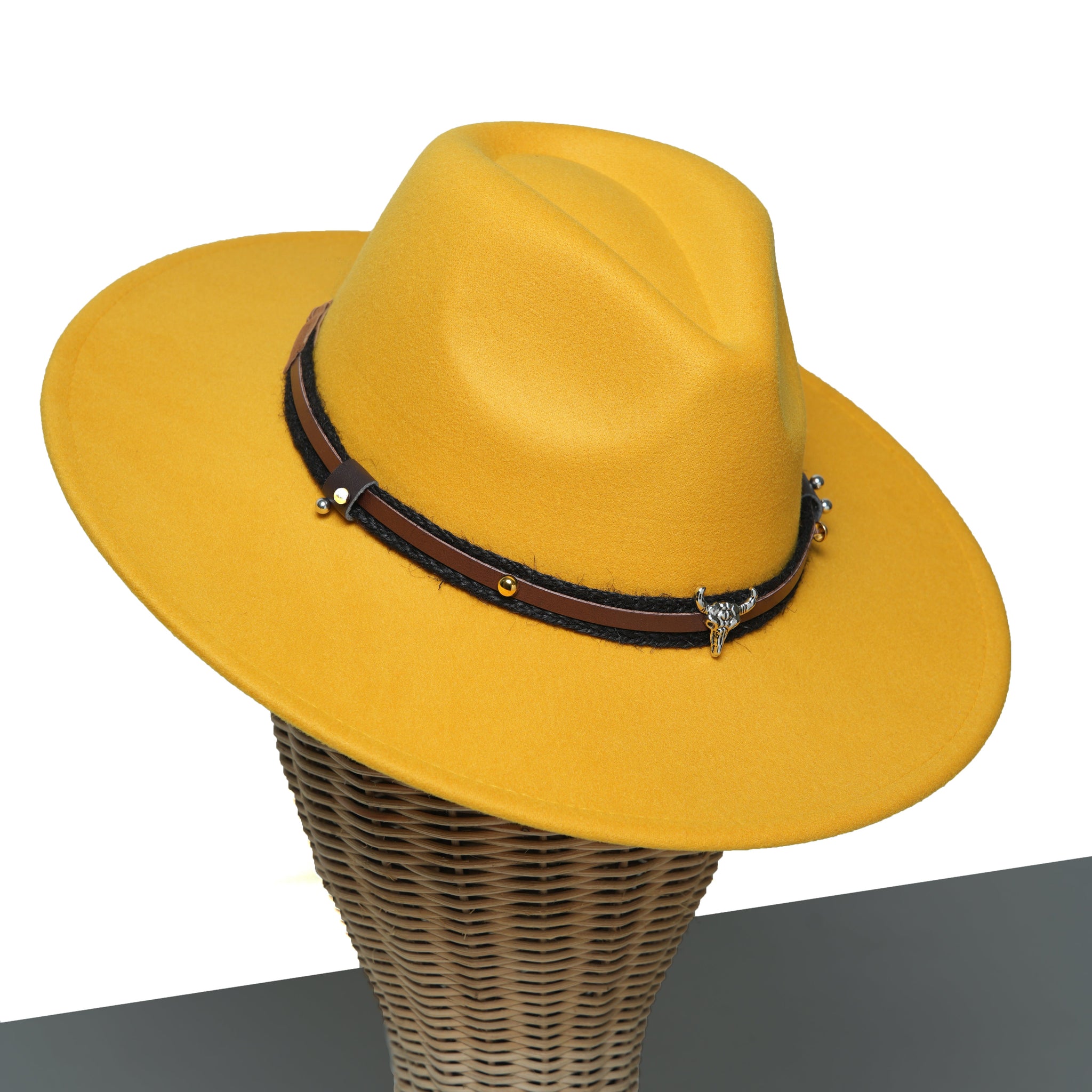 Chokore American Cowhead Fedora Hat (Yellow)