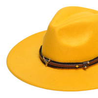 Chokore Chokore American Cowhead Fedora Hat (Yellow)