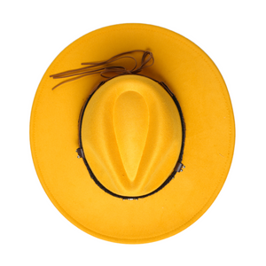 Chokore Chokore American Cowhead Fedora Hat (Yellow) Chokore American Cowhead Fedora Hat (Yellow) 
