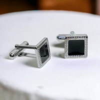 Chokore Chokore Textured Square Cufflinks (Black)