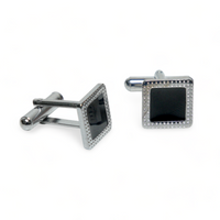 Chokore Chokore Textured Square Cufflinks (Black)