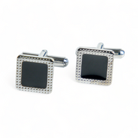 Chokore Chokore Textured Square Cufflinks (Black)