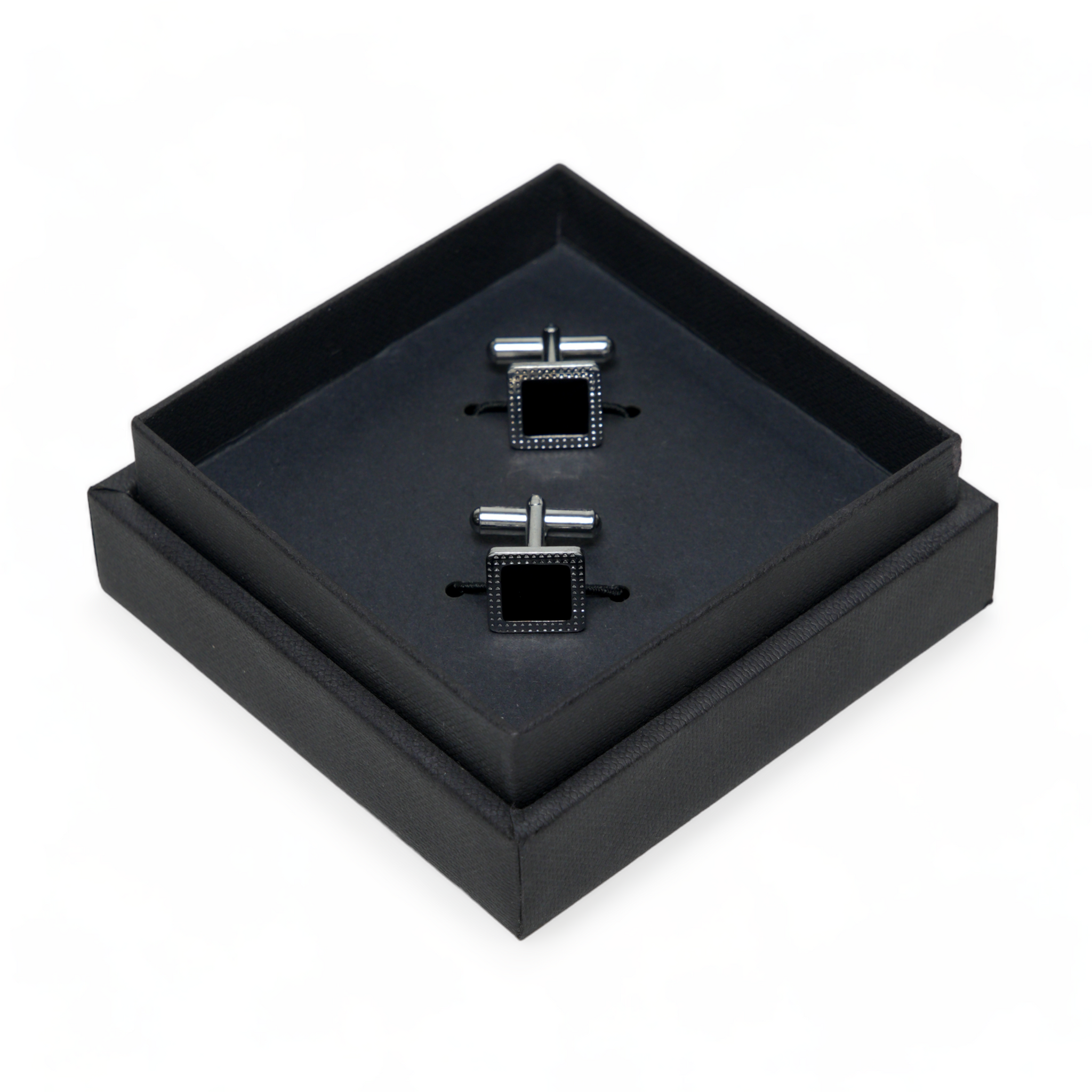 Chokore Textured Square Cufflinks (Black)