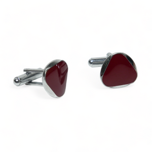 Chokore  Chokore Circular Triangle Cufflinks (Burgundy) 