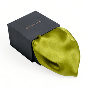 Chokore  Chokore Olive Green Silk Pocket Square - Solid Range 