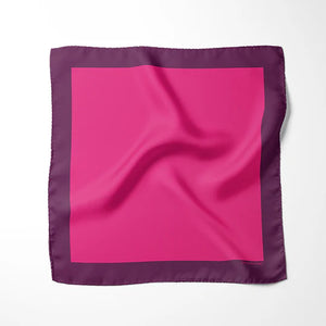 Chokore  Chokore Bright Pink Dual Color Silk Pocket Square - Solid Range 