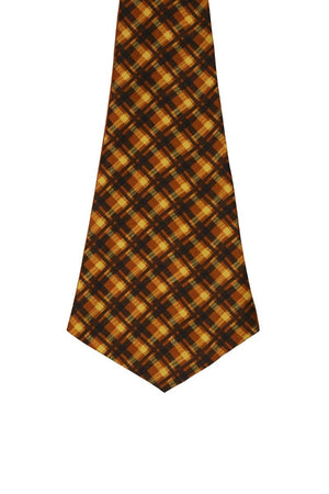 Chokore Chokore Men's Brown & Orange Silk Designer Cravat Chokore Men's Brown & Orange Silk Designer Cravat 
