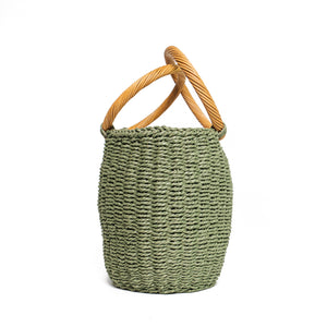 Chokore Chokore Straw Pot-shaped Bag (Green) Chokore Straw Pot-shaped Bag (Green) 