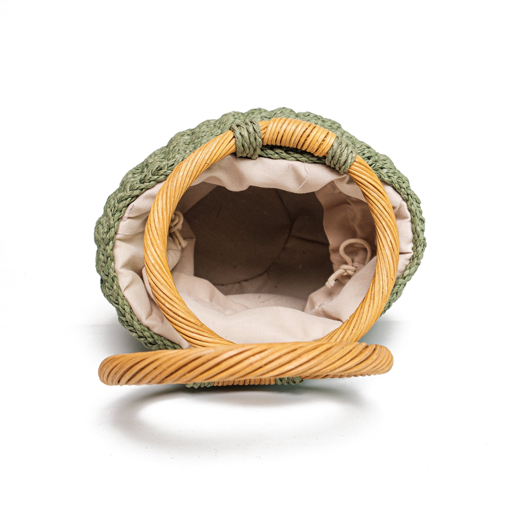 Chokore Straw Pot-shaped Bag (Green)