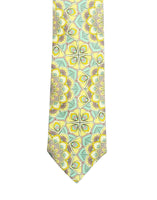 Chokore Chokore Lemon & Sea Green Silk Tie - Indian at Heart line